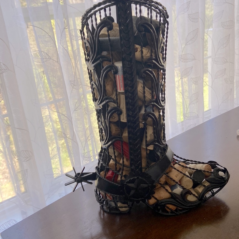 Decorative wine cork holder